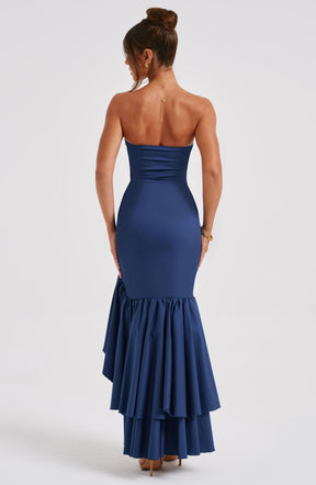 Vestido Longo Angelina - Azul
