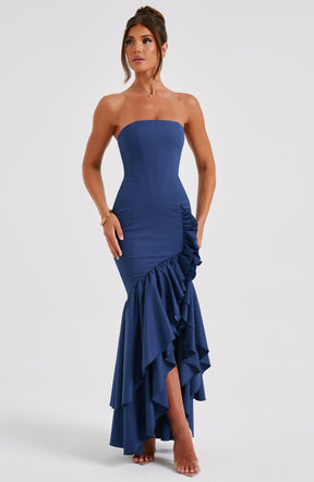 Vestido Longo Angelina - Azul