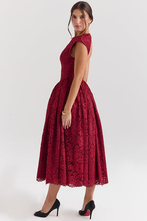 Vestido Midi Suzana - Vermelho